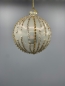 Preview: Weihnachtsschmuck Christbaumkugel Glas weiß gold perlmutt 8 cm